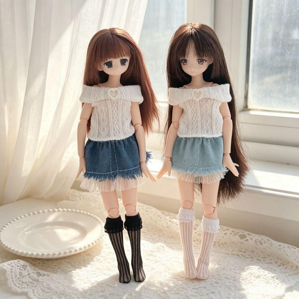 2 Styles Dolls Jeans Short Mini Skirt  for ob24 OB22 Dolls/for Azones YMY Doll/for Blyth Doll