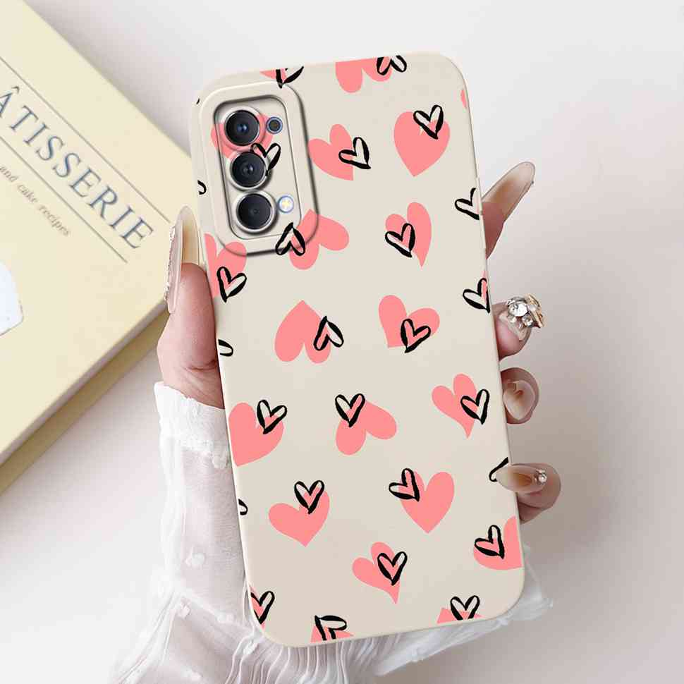 For Oppo Reno4 4G CPH2113 6.4" Case Cute Butterfly Rabbit Soft Silicone Back Cover For RENO 4 Reno4 4G Protective Cases Fundas