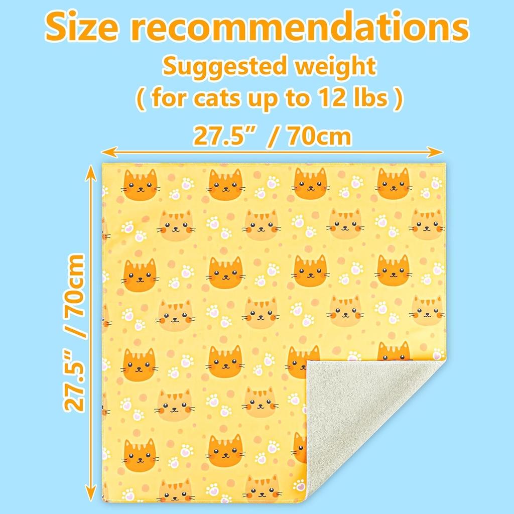 27.5 Inch Cat Grooming wrap Velcro Fabric for Cats Cat wrap for Cutting Nails Pet Grooming Adhesive Restraint Cloth for Calming Anti-Runaway Scratch