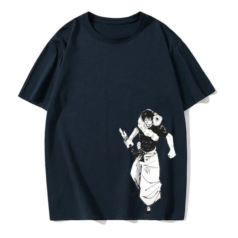 Bărbați de vară dimensiune europeană mânecă scurtă anime imprimare stradă îmbrăcăminte retro spălat tricou bărbați Harajuku model imprimare