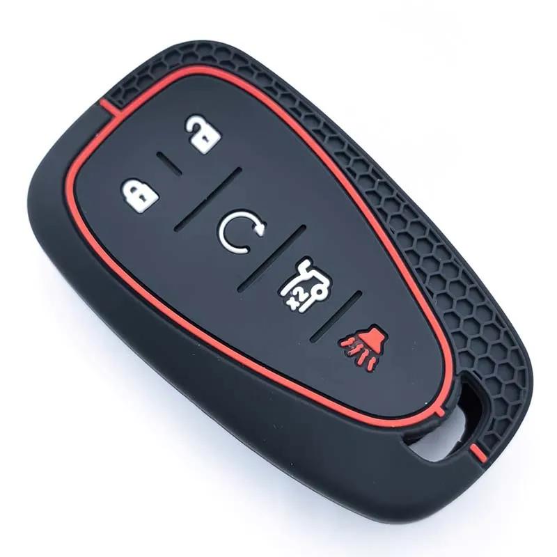 Silicone Car Remote Key Case Fob Shell For Chevrolet Chevy Camaro Cruze Malibu Equinox Onix Spark Sonic Volt Protect 5Button