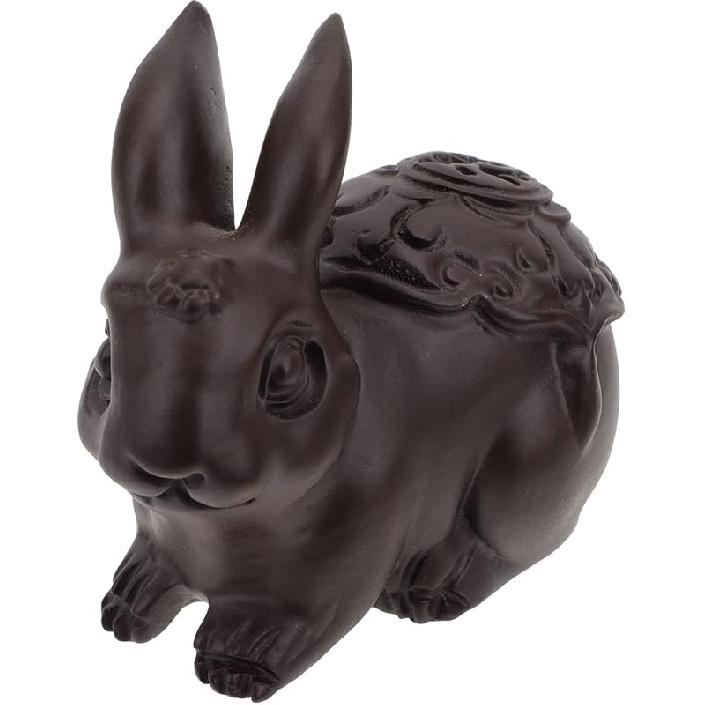 Фигурки китайского зодиака: Кролик: Деревянные миниатюрные фигурки кроликов Статуэтка кролика по фэн-шуй Зодиак Маленький кролик Украшения для микро-ландшафта Дом Офис 8x7cm