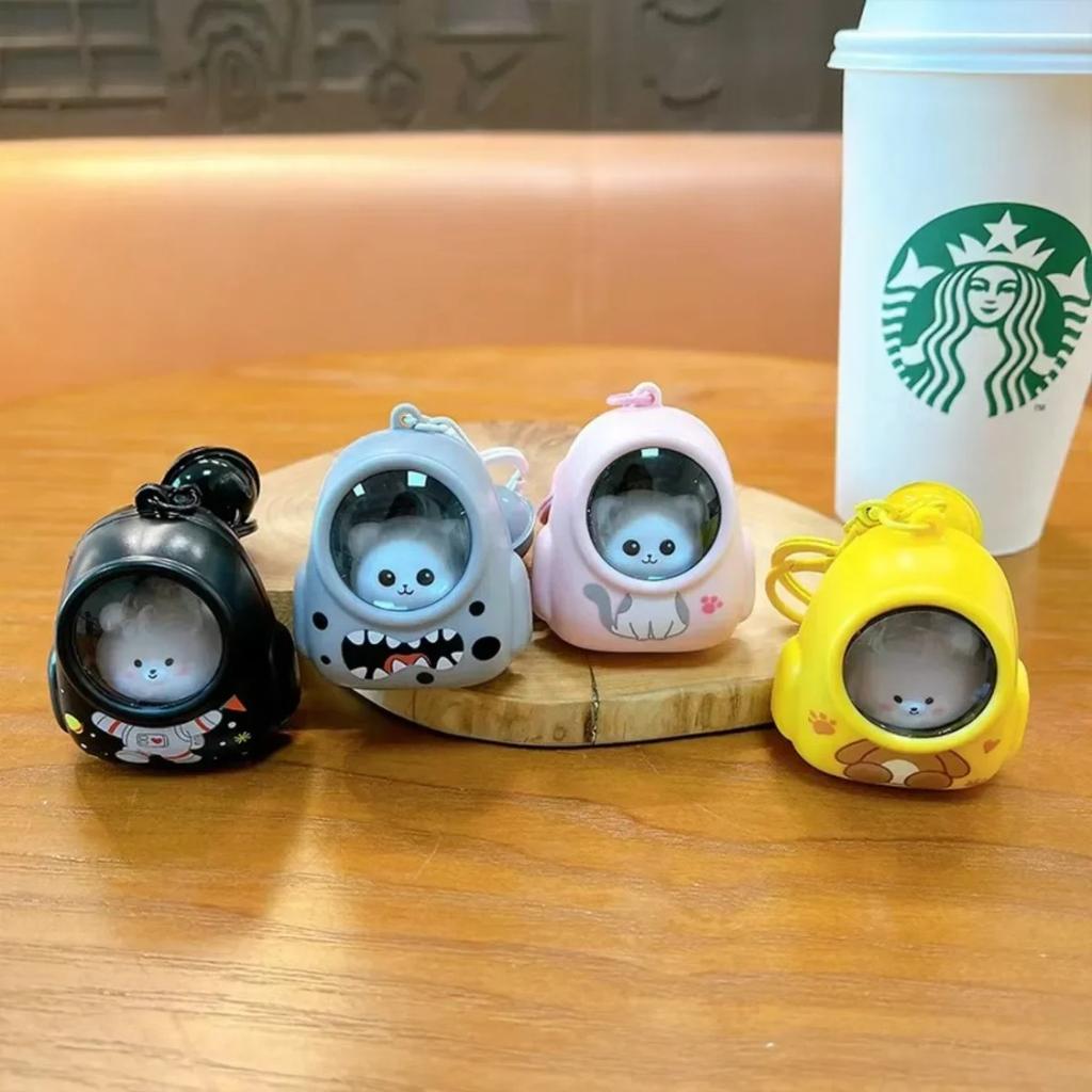 Cute Bear Bag Night Light Keychains, Kawaii Hanging Pendant Key Chain, Trendy Atmosphere Light