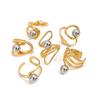 Anello Moderno Minimalista Vuoto Linea Irregolare Misura Flessibile Accessorio in Acciaio Inossidabile Per Occasioni Casual O Formali