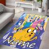 Custom Personalization Adventure Time Area Rug - Perfect For Kitchen, Bathroom,Laundry Room Decor Large Size Available,Gift All Seasons