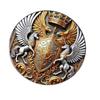 Ideal Gift Choice Double Headed Hawks Gothic Pin for Personal Style Enhancement Stainless Steel Construction Badge Pin