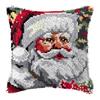 Christmas Deer Latch Hook Kit Santa Claus Knot Pillow Package Embroidery Latch Hook Kits Cushion Pillowcase Set For Needlework 