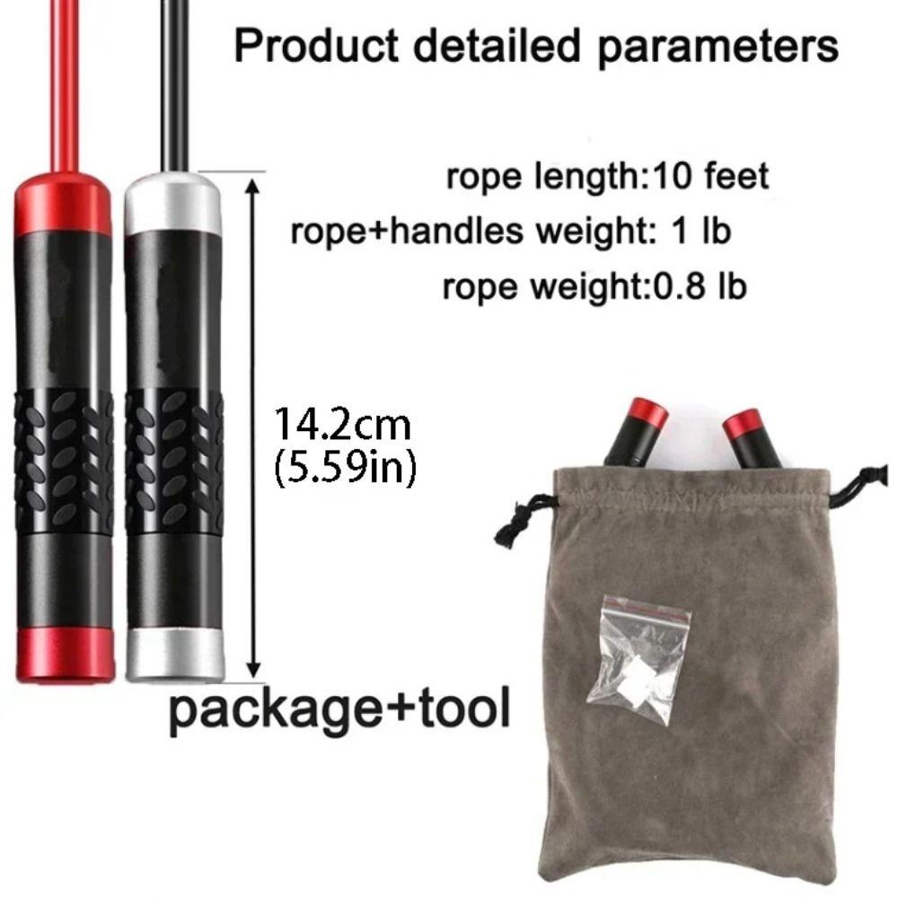 3M Length Weight-bearing Jump Rope Aluminum Zinc Zinc Alloy Speed Skipping Rope  Entrance Examination