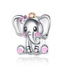 Kupfer Bunt & Funkelnd Elefant Anhänger Charm Passend Armband Schöne Schmuckaccessoires Geschenke