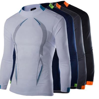Plus Size Men's Spring Summer Breathable Quick Dry Fitness Training Top Fashion Long Sleeve Sports T-Shirt