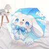 Kawaii,Rabbit Automatic Folding Umbrella Simple 8 Rib Design, Bright Cartoon Pattern, Durable Iron Frame, Suitable For Travel, Outdoor, Beac