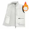 Men's Solid Color Multi Pocket Vest Men's Large Size Outdoor Vest Photography Waistcoat Casual Vest