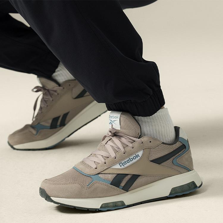 Reebok Low Top Casual Running Shoes Unisex Gray Green Sneakers 100201253