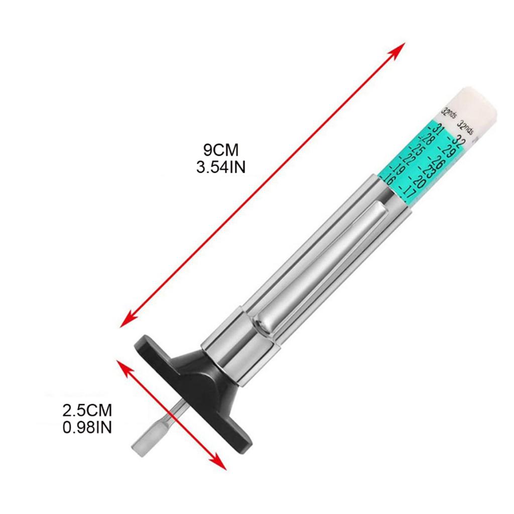 High Accuracy Tyre Tread Depth Gauge Tyre Depth Measurement Tool Stainless Steel