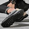 Men Breathable Casual Shoes Outdoor Plus Size Fashion Sneakers Lace-up Split Leather Comfortable Walking Sport Shoes