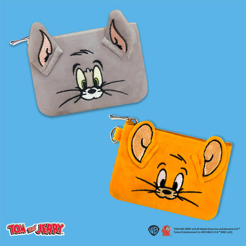 Tom and Jerry Square Card Pouch (2 types) Tom (Gray)