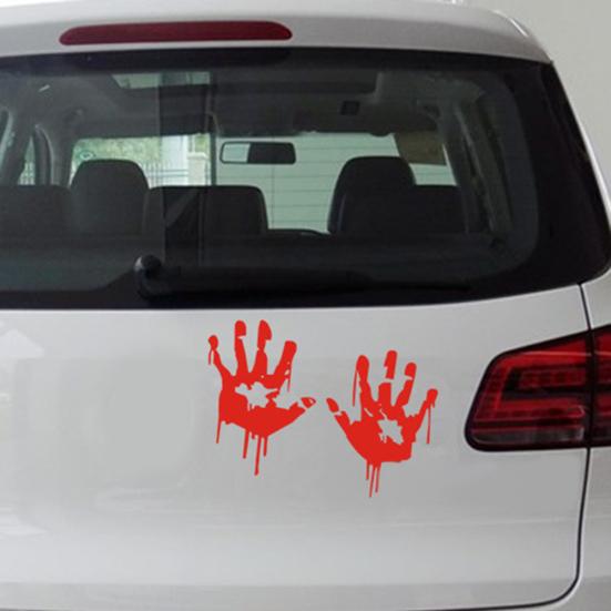 Waterproof Zombie Bloody Vehicle Car Hands Print Window Rear Sticker Decal Decor