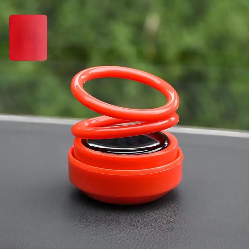 

Портативный кинетический молекулярный обогреватель для автомобиля, воздушная ароматерапия, двойное кольцо, вращающийся на солнечной энергии, автомобильный диффузор для духов, молекулярный нагреватель красный