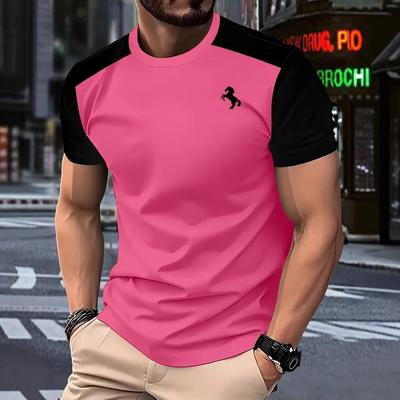 2025 nueva ropa para hombre manga corta deportiva moda casual deportiva cómoda secado rápido transpirable camiseta