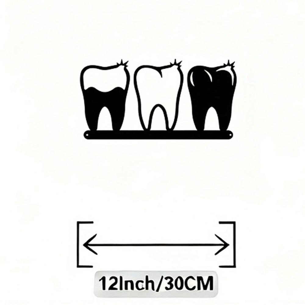Metal Tooth Wall Art Sculpture Rust Resistant Iron Mural Modern Dental Office Clinic Decor Gift