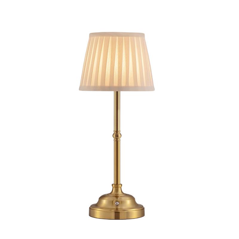 Nordic Minimalist Rechargeable Fabric Table Lamp - Retro High-End Bedside Night Light