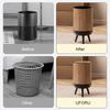 Wood-grain Trash Cans, Classic-style Trash Cans with Stands, Shell-shaped Trash Cans That Resist Warping—perfect for the Living