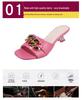 2025 Women's Fashion Fairy-Style Thin-Heeled Toe-Revealing Mid-Heel Sandals