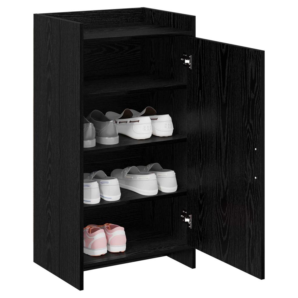 Shoe Cabinet Black Oak 48 x 36 x 92 cm Particleboard