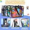 6 Pack Travel Waterproof Organizer Bags W/ Zipper Reusable Clear Waterproof Organizer for Building Blocks Puzzle Kids Books