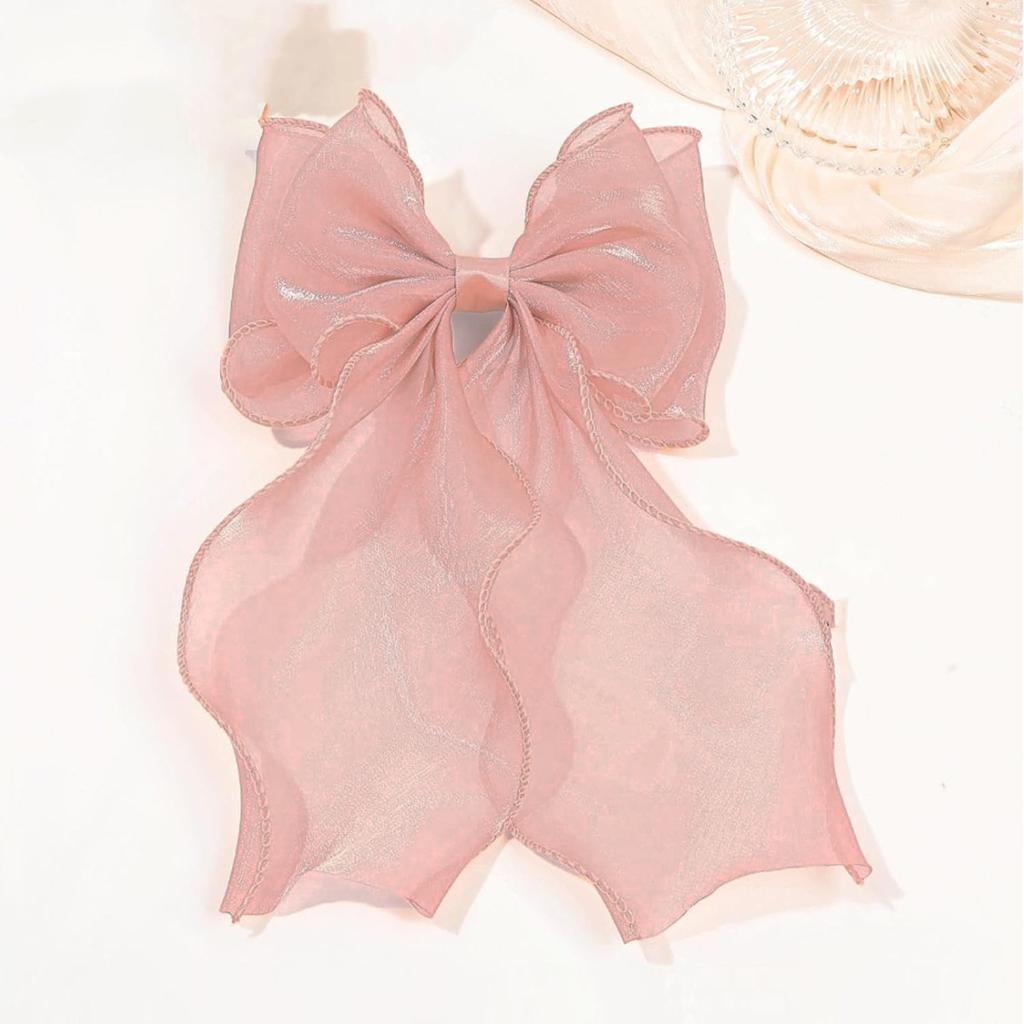 Chiffon Spring Clip Super Fairy Big Bow Hair Clip Ponytail Women's New Cloud Head Flower Hair Accessories