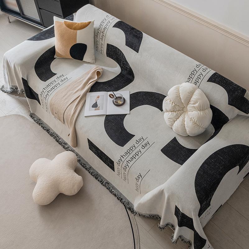 Nordic Simple and High-end Four-season Sofa Cover Cloth Chenille Anti-cat Scratch Sofa Towel Sofa Cover Sofa Blanket