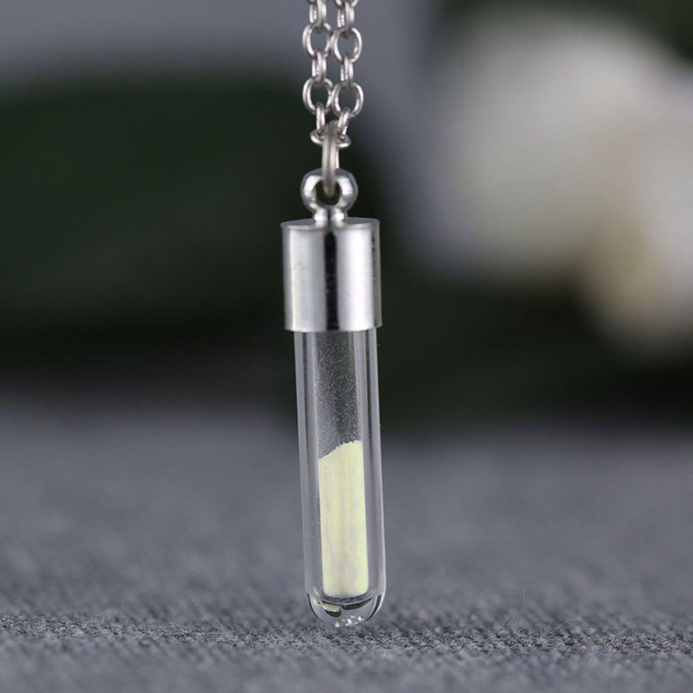 

Valentine s Day Gift Gift Bottle Vial Glass Vintage Pendant Glass Bottle Glow In The Dark Necklace чистый