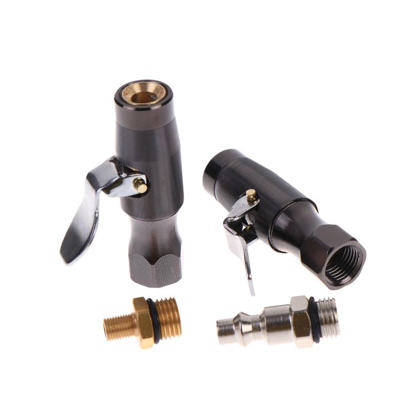 Dual-Jaw Lock-on Air Chuck 200PSI Tire Inflator Accessory for Schrader Valve No Leak Repair Tool Kit