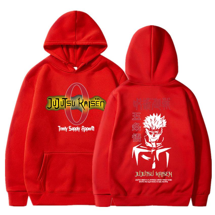 Anime Jujutsu Kaisen Hoodie Gojo Satoru Grafik Hoodies Übergroßes Kapuzensweatshirt Lange Ärmel Baumwolle Männer Frauen Kleidung