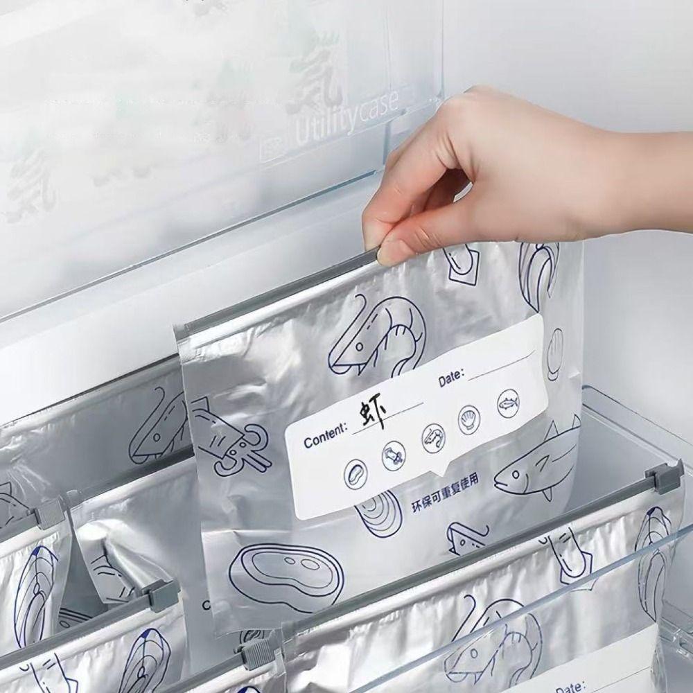 10pcs Aluminum Foil Fresh-keeping Bags Reusable Food Storage Bag Packaging Bag  Refrigerator