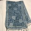 Used Stall Indigo Dye Hand-painted Hand-painted Batik Wax Dyeing Stole