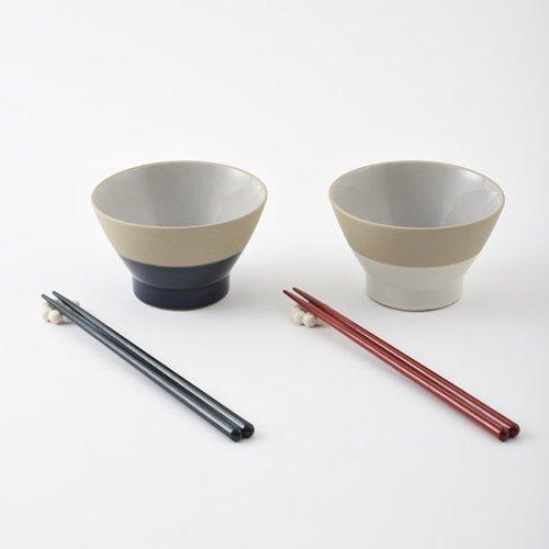 Pair of HASHI Chopsticks (red X Navy) - a Perfect Gift for Mother's Day, Father's Day, or Anniversaries.