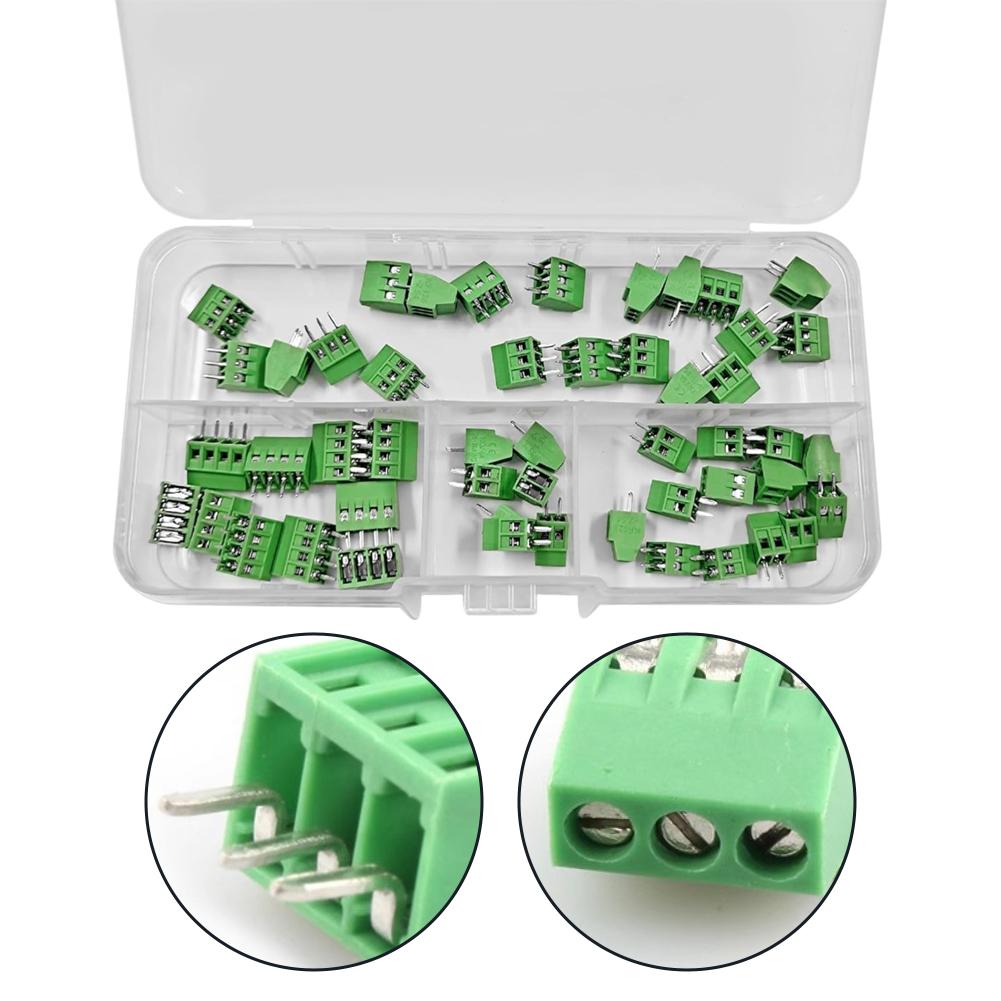 50PCS KF128 PCB Mount Screw Terminal Blocks with 2 54mm Pitch In 2 Pin 3 Pin 4 Pin Versions for Secure Electrical Connections