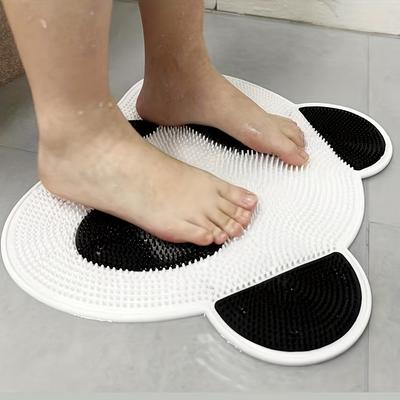 Panda Themed Silicone Massage Mat for Shower Non Slip, Exfoliating Bath Pad with Suction Cups,  Perfect for Back Scrubbing