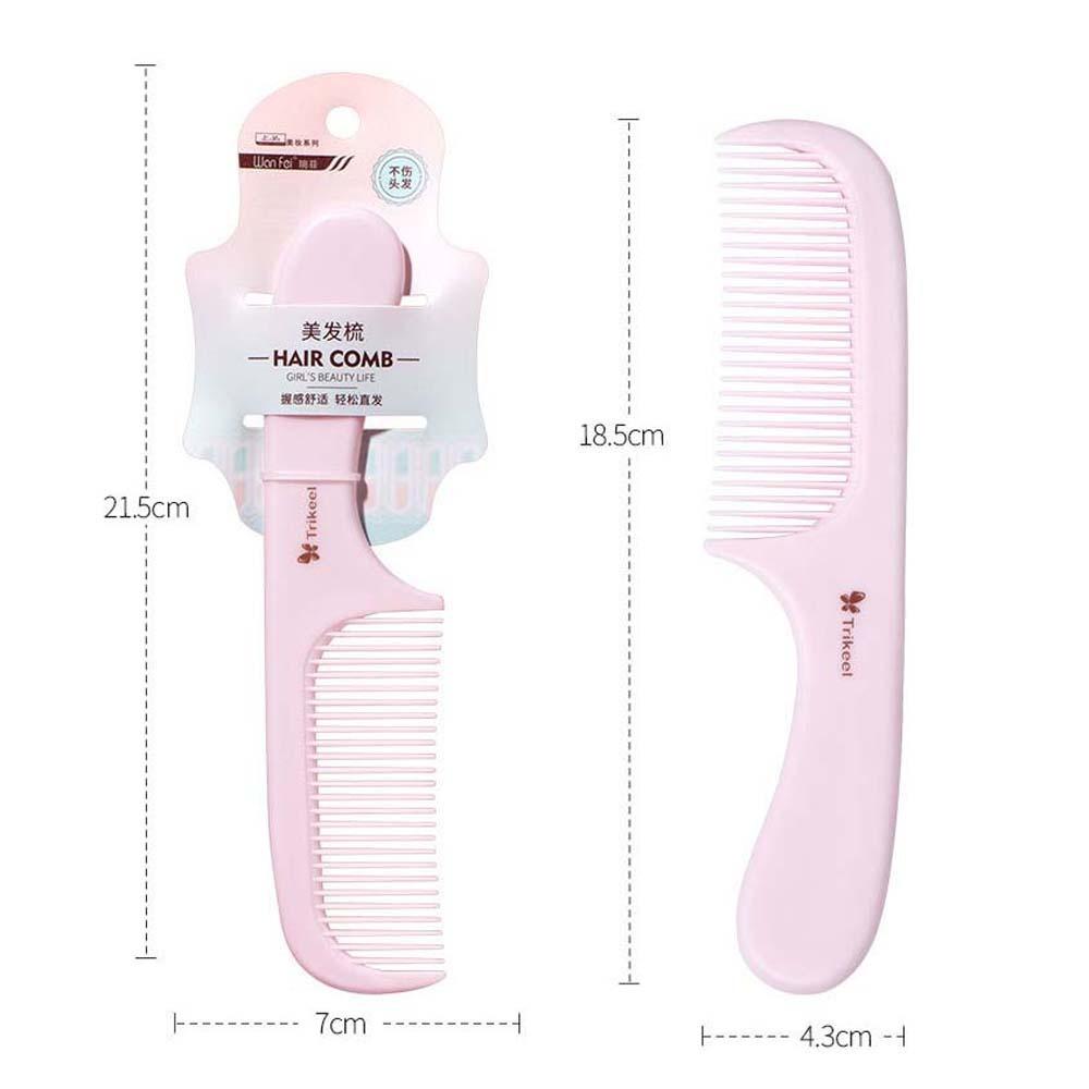 Scalp Massage Pink Hair Brush Anti-static Fine Tooth Hair Combs Portable Wide Tooth Comb  Household