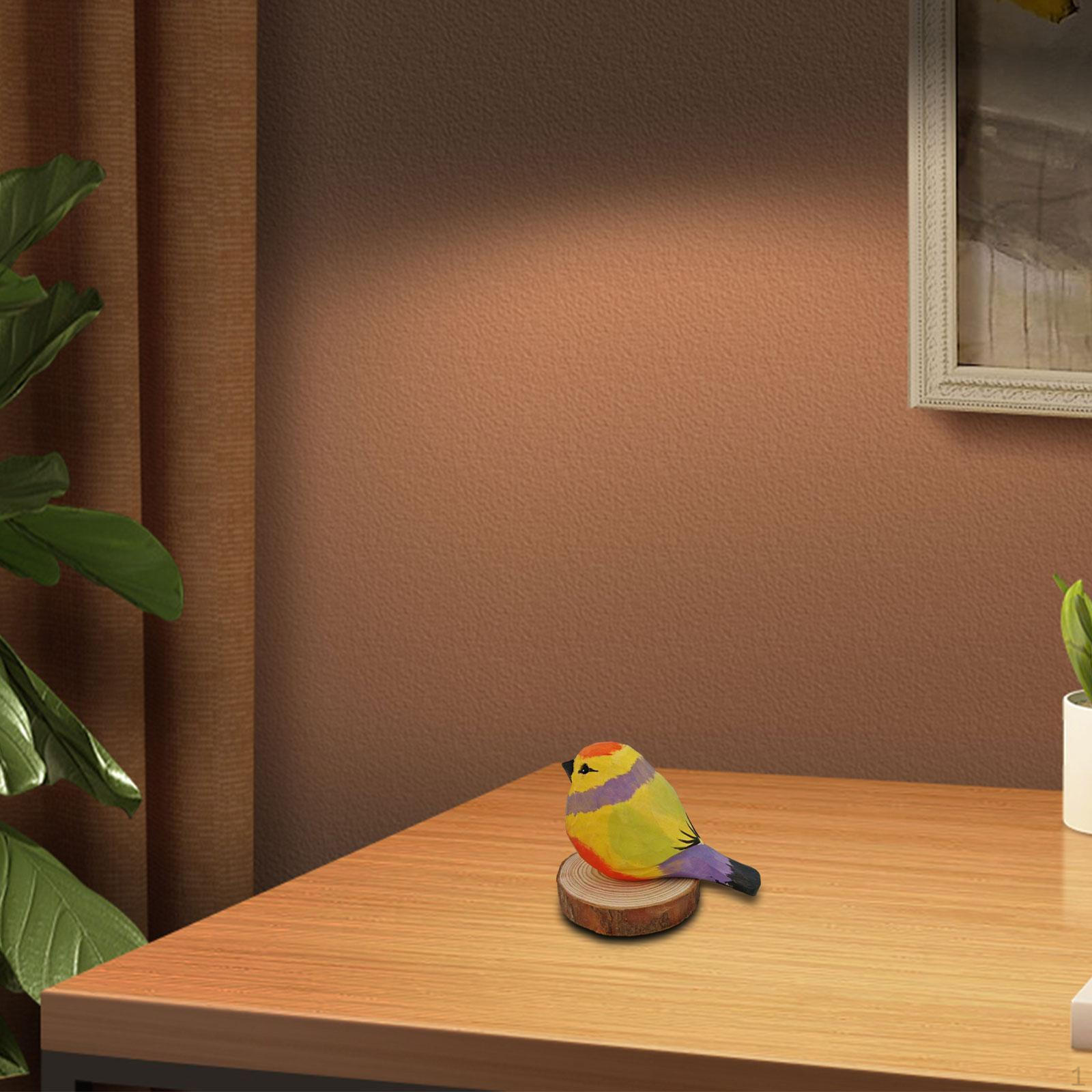 

Скульптура птицы с основанием для сада и настольного экспонирования yellow