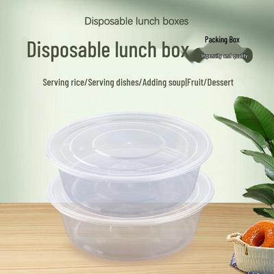 Disposable 2500ml Transparent Microwavable Food Container