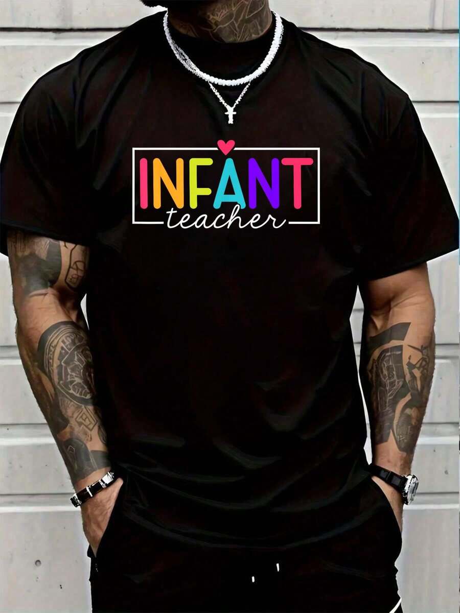 100% Cotton Infant Teacher Daycare Provider Childcare Teacher T-Shirt Women s Men s Graphic Tee S разноцветный