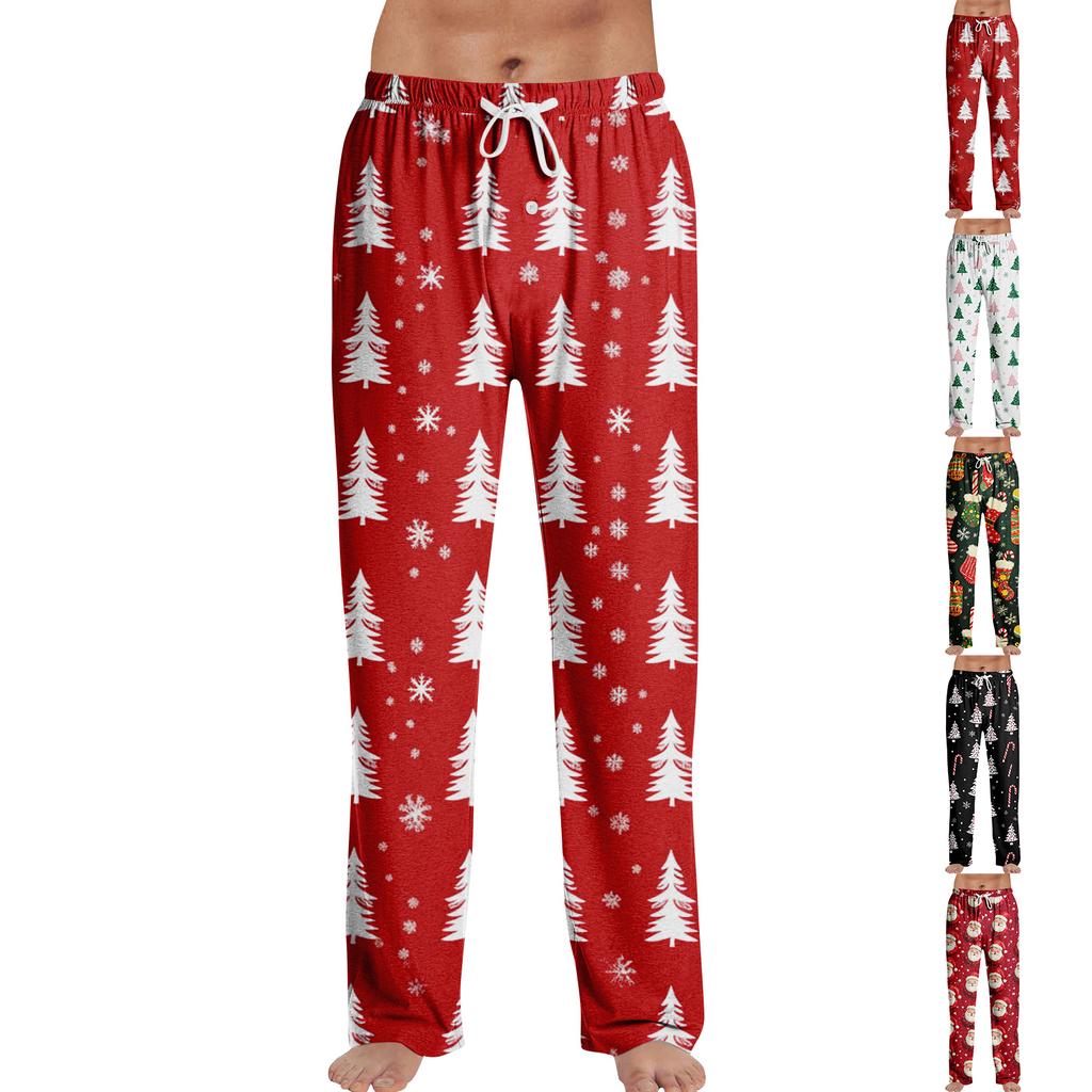 Anime Pajama Pants Sleepwear Casual Drawstring Elastic Waist Pants Comfy Straight Yoga Loose Trousers