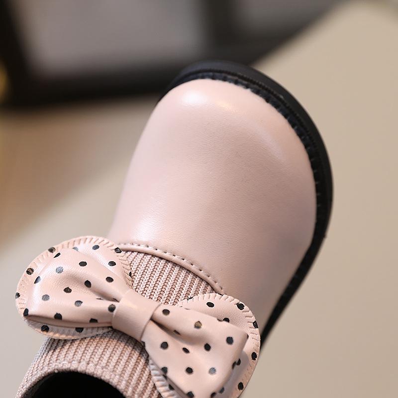 New Girls Shoes Winter Warm Kid Shoes Versatile Cute Girl Boots Butterfly Bow Fashion Princess Boot Sweet Casual Ankle Boots