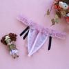 Deal with Loss-making Lingerie Panties Girls Sexy Cascading Lace Transparent Thong Bow Temptation