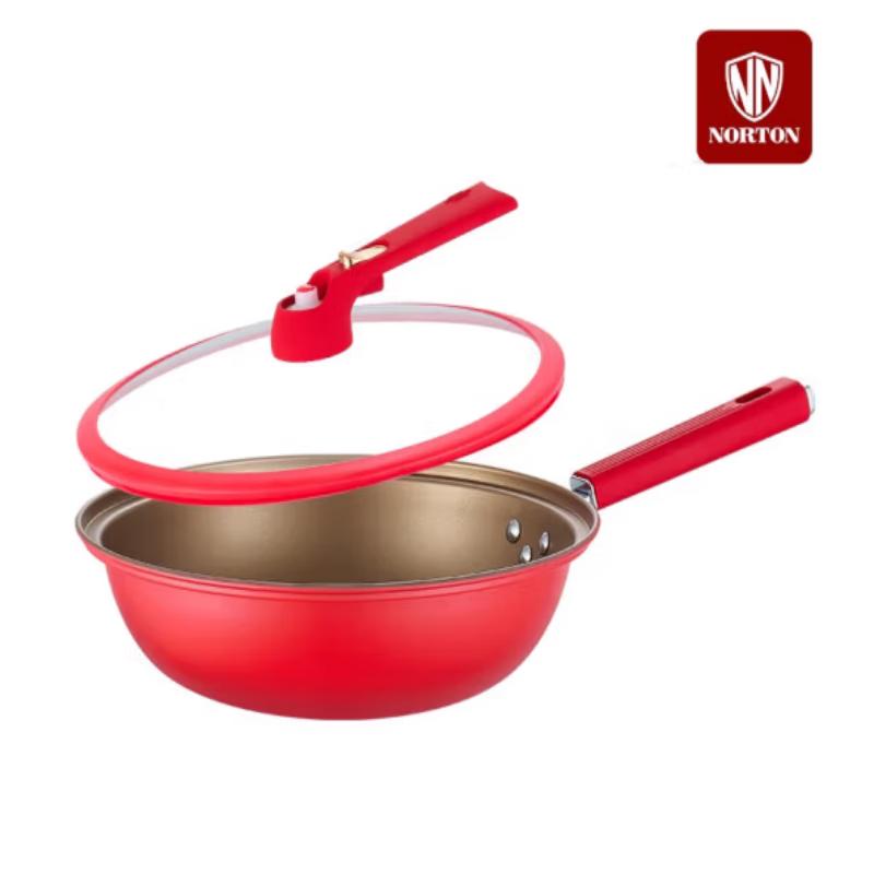Norton Red Titanium Micro-Pressure Non-stick Wok