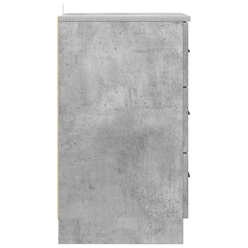 Nachttisch Betongrau 38 x 38 x 66 cm Spanplatte