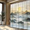 1pc Serene Mountain Shower Curtain - Misty Sunrise, Snow-Capped Peaks & Fog, Polyester, Bathroom Decor
