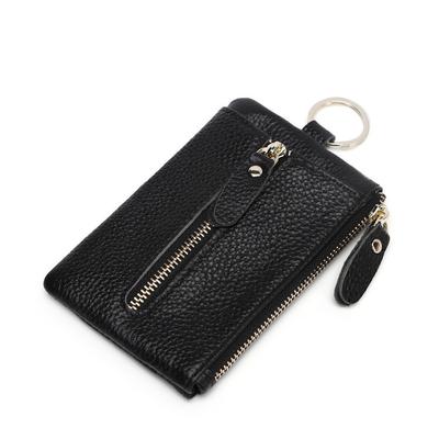 Portamonete Moda Multifunzionale Unisex Custodia Chiavi in Pelle Custodia per Carta di Autobus Portafoglio con Zip